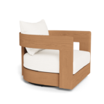 Outdoor Teak Swivel Lounge Chair