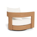 Outdoor Teak Swivel Lounge Chair